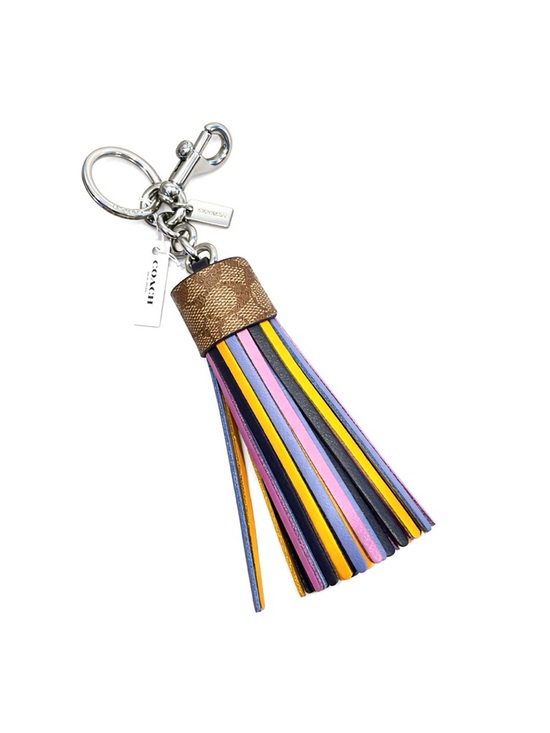 Coach Accessories - COACH Tassel Bag Charm in Colorblock Signature Canvas, style number 5102